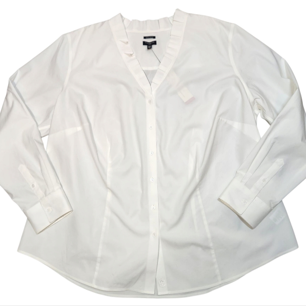 Talbots White Button Down Shirt